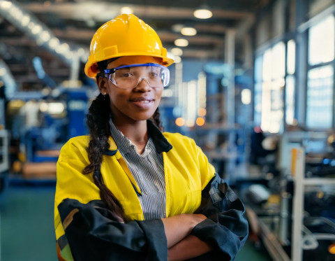 vue d'une personne en usine